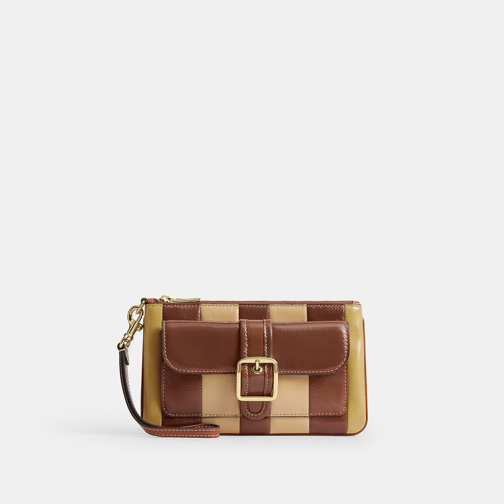 Coach Outlet Ashton Wristlet With Striped Patchwork